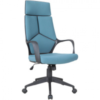 Кресло руководителя Brabix Prime EX-515 ткань, голубая, крестовина пластик