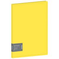 Папка с 30 вкладышами Berlingo 'Soft Touch', 17мм, 700мкм, желтая, с внутр. карманом