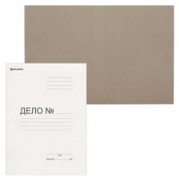 Папка-обложка картонная Brauberg Дело белая, А4, 280г/м2, без механизма