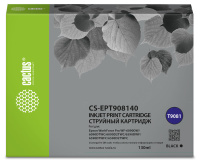 Картридж струйный Cactus CS-EPT908140 T9081 черный (130мл) для Epson WorkForce WF-6090DW/WF-6590DWF