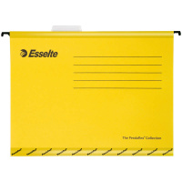 Папка подвесная Esselte Pendaflex Plus Foolscap желтая, А4, 210г/м2, картон