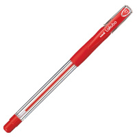 Ручка шариковая Uni Lakubo SG-100 красная, 0.7мм, прозрачный корпус