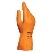 Перчатки защитные Mapa Industrial/Alto 299 р.S, оранжевые, латекс, хлопчатобумажное напыление