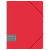 Папка на резинке Berlingo 'Soft Touch' А4, 600мкм, красная
