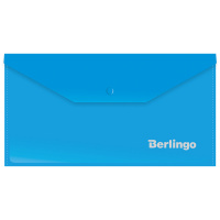 Пластиковая папка на кнопке Berlingo синяя, С6