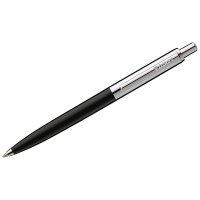 Ручка шариковая Luxor 'Star' синяя, 1,0мм, корпус черный/хром, кнопочный механизм