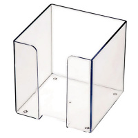 Подставка для бумажного блока Оскол-Пласт прозрачная, 9х9х9см, пластик