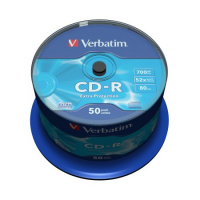 Диск CD-R Verbatim 700Mb, 52x, Cake Box, 50шт/уп