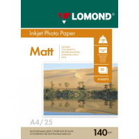 Фотобумага для струйных принтеров Lomond А4, 25 листов, 140 г/м2, матовая, 102073