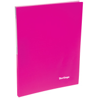 Пластиковая папка с зажимом Berlingo Neon розовая, А4, 17мм