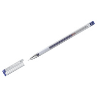 Ручка гелевая Berlingo Standard синяя, 0.3мм, прозрачный корпус