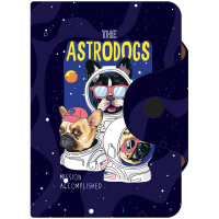 Визитница карманная OfficeSpace 'Astrodogs', 10 карманов, 75*110мм, ПВХ