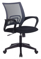 Кресло офисное Бюрократ CH-695N сетка/ткань, темно-серая TW-04, сиденье черный TW-11, крестовина пла