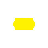 Этикет-лента волнистая 12х22мм, 1000шт/рул, 10рул, желтая