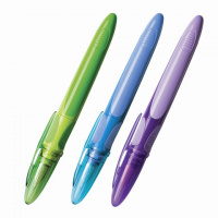 Перьевая ручка Bic EasyClic синяя, голубой корпус, 8479004