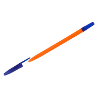 Ручка шариковая Стамм 511 Orange синяя, 1мм, оранжевый корпус