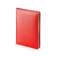 Ежедневник недатированный Attache Sidney Nebraska красный, А5, 136 листов, искусственная кожа