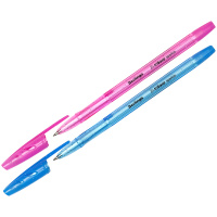 Шариковая ручка Berlingo Tribase Sparkle синяя, 0.7мм, корпус ассорти