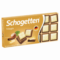 Шоколад Schogetten Трилогия, белый и молочный, 100г