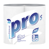 Туалетная бумага Protissue С160, белая, 2 слоя, 4 рулона