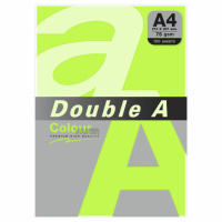 Цветная бумага для принтера Double A неон зеленая, А4, 100 листов, 75 г/м2
