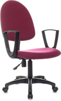 Кресло офисное Бюрократ CH-1300N ткань, бордовая, крестовина пластик