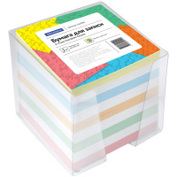 Блок для записей в подставке Officespace цветной в прозрачном боксе, 90х90мм, 1000 листов