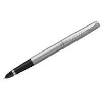 Ручка-роллер Parker Jotter Stainless Steel CT черная, 0.8мм, черный-серебристый корпус