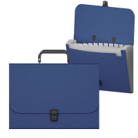 Портфель пластиковый ErichKrause Matt Classic, с 12 отд, A4, синий