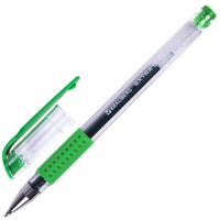 Гелевая ручка Brauberg EXTRA GT зеленая, узел 0.35мм, линия письма 0.35мм