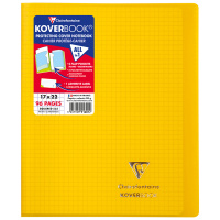 Бизнес-тетрадь 48л., 170*220мм, клетка Clairefontaine 'Koverbook', пластик. обложка, желтая, 90г/м2