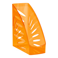 Лоток для бумаг вертикальный Стамм Тропик тонированный оранжевый, 110мм