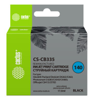 Картридж струйный Cactus CS-CB335, №140, 17мл, черный
