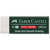 Ластик Faber-Castell 'PVC-free', прямоугольный, картонный футляр, в пленке, 63*22*11мм