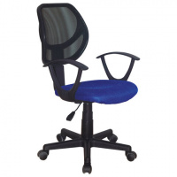 Кресло офисное Brabix Flip MG-305 ткань, синяя-черная, крестовина пластик