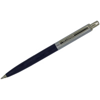 Ручка шариковая Luxor 'Star' синяя, 1,0мм, корпус синий/хром, кнопочный механизм