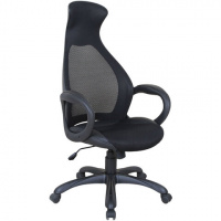 Кресло руководителя Brabix Genesis EX-517 экокожа, ткань, сетка, черная, крестовина пластик