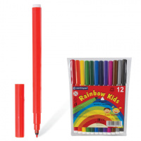 Фломастеры для рисования Centropen Rainbow Kids 12 цветов, смываемые