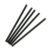 Трубочки для коктейлей Артпласт черные, без изгиба, d=8мм, 24см, 500шт/уп