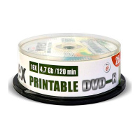 Диск DVD-R Mirex Printable 4.7Гб, 16x, UL130028A1M, 25шт/уп
