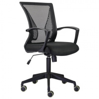 Кресло офисное Brabix Wings MG-309 ткань-сетка, черная, крестовина пластик