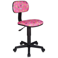 Детское кресло Бюрократ CH-201NX ткань, розовая, без подлокотников, крестовина пластик