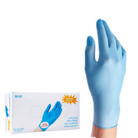 Перчатки нитриловые Wally Plastic р.M, голубые, 50 пар