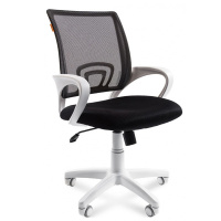 Кресло офисное Chairman 696 ткань, черная, крестовина пластик, белая