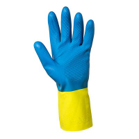 Перчатки защитные Kimberly-Clark Jackson Safety G80 38743, защита от химикатов, L, желт/син, пара
