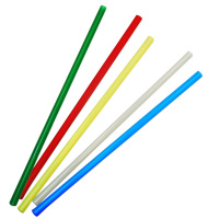 Трубочки для коктейлей Артпласт цветные, без изгиба, d=0.5см, 21см, 250шт/уп