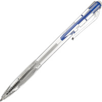 Шариковая ручка автоматическая Attache Economy синяя, 0.7мм, прозрачный корпус