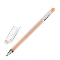 Ручка гелевая CROWN 'Hi-Jell Pastel', ОРАНЖЕВАЯ ПАСТЕЛЬ, узел 0,8 мм, линия письма 0,5 мм, HJR-500P