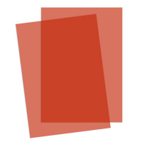 Обложки для переплета пластиковые Fellowes Transparent красные, А4, 200 мкм, 100шт, FS-5377201