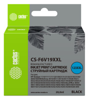 Картридж струйный CACTUS (CS-F6V19XXL) для HP DeskJet 1110/1112/2130, черный, ресурс 1000 стр., 20 м